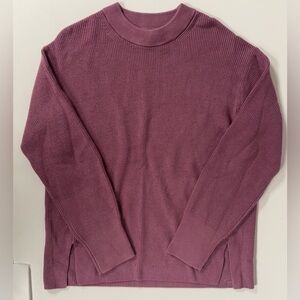 Lululemon Merino Wool Crewneck Sweater Pullover Cotton Cozy Velvet Dust Women 6